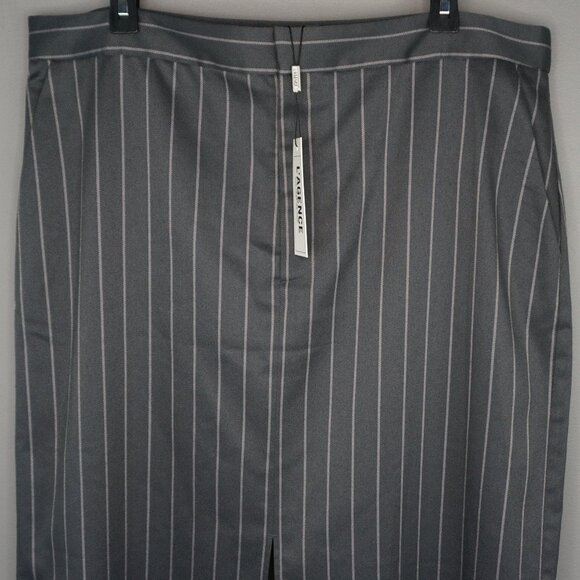L’AGENCE Madonna Pinstripe Midi Pencil Skirt in Grey size 14 NWT - Picture 3 of 12